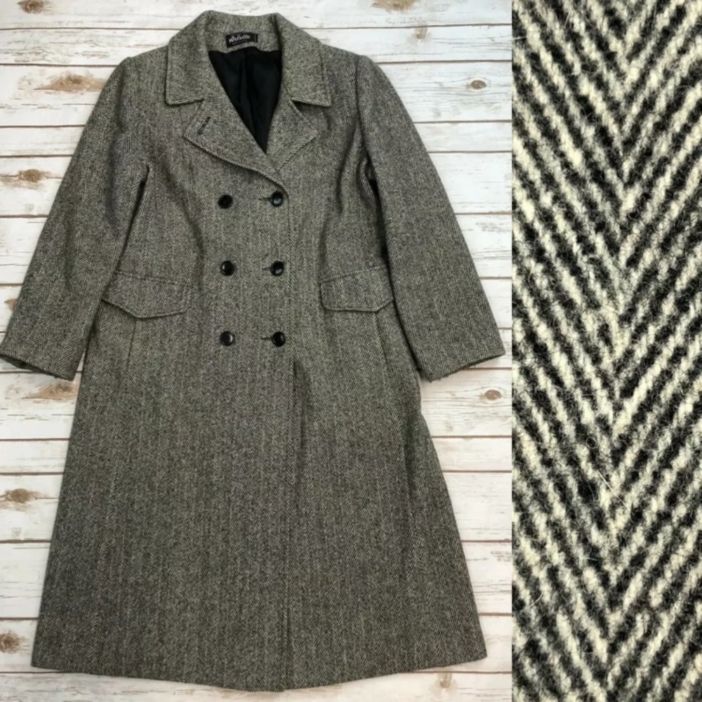 Arlette Herringbone Double Breasted Jacket - image 1